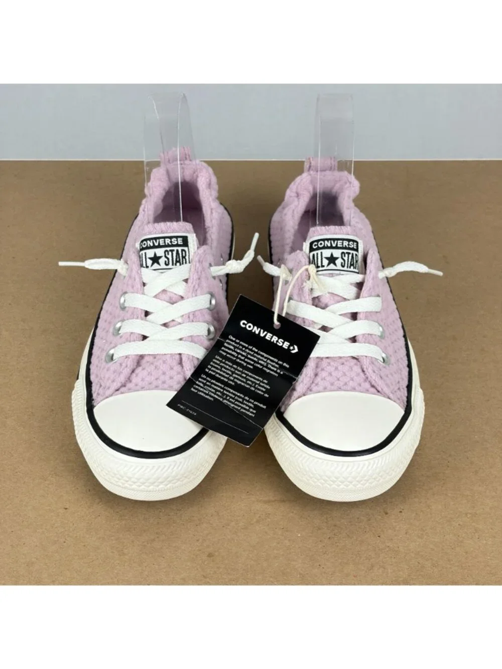 Converse Chuck Taylor All Star Shoreline Faux Fur Sneakers Womens 7 Violet White